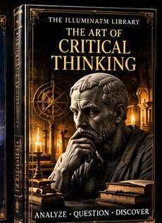Black and gold e-book cover: The Art of Critical Thinking