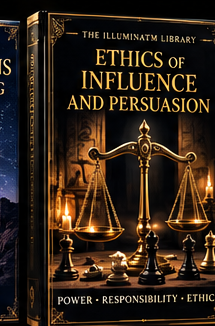 Black and gold e-book cover: Ethics of Influence and Persuasion