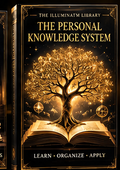 Black and gold e-book cover: The Personal Knowledge System